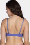 Zivame Twilight Thistle Padded Wired 3/4Th Coverage T-Shirt Bra - Blue Iris — thumbnail 3